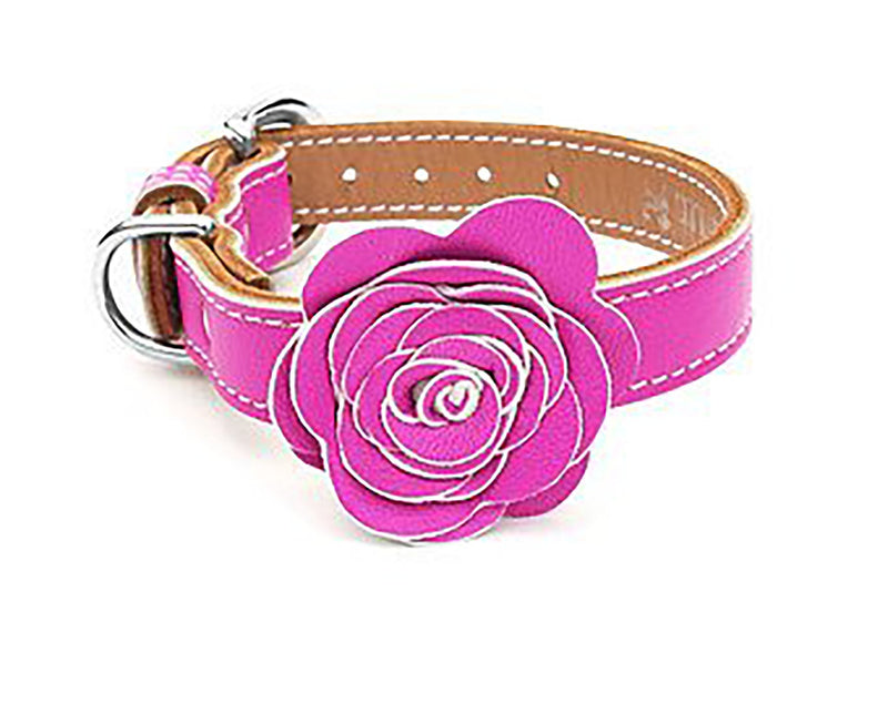 The Flower Child Purple Rain Leather Dog Collar