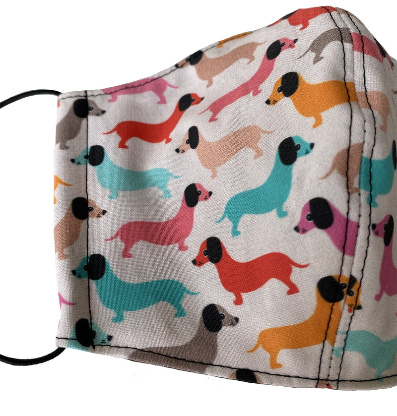 VIntage Doxie Face Cover