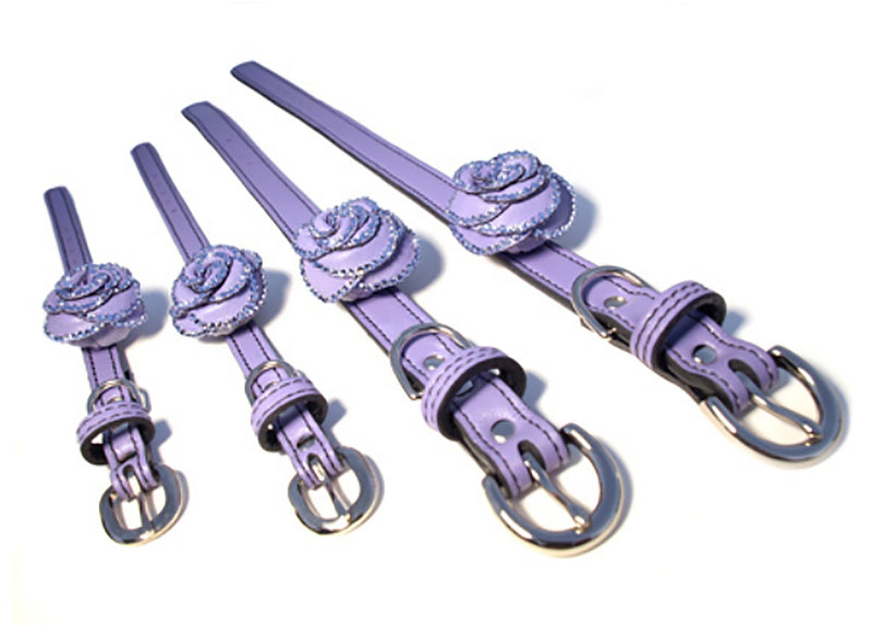Violet Femme Rosalicious Leather Dog Collar