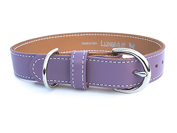 Minimalist Grapeseed Butterscotch Leather Dog Collar - LuxeMutt